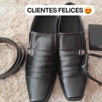 [¡COMPRÁ 1 Y LLEVATE 3 DE REGALO!] Zapatos de Cuero Premium + Cinturón + Billetera + Reloj Digital