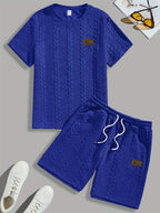 Conjunto de Verano – Remera y Short con Cordón (Marrón)